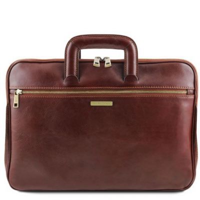 Tuscany Leather Caserta Brown Document Leather briefcase #1